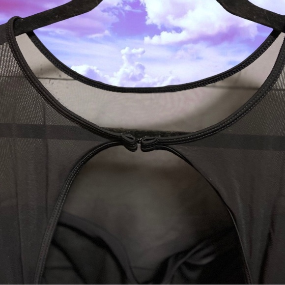 Torrid Black Underwire Short Mesh Overlay Swim Dress With Brief 3 (3XL) D/DD NWT - Picture 9 of 14